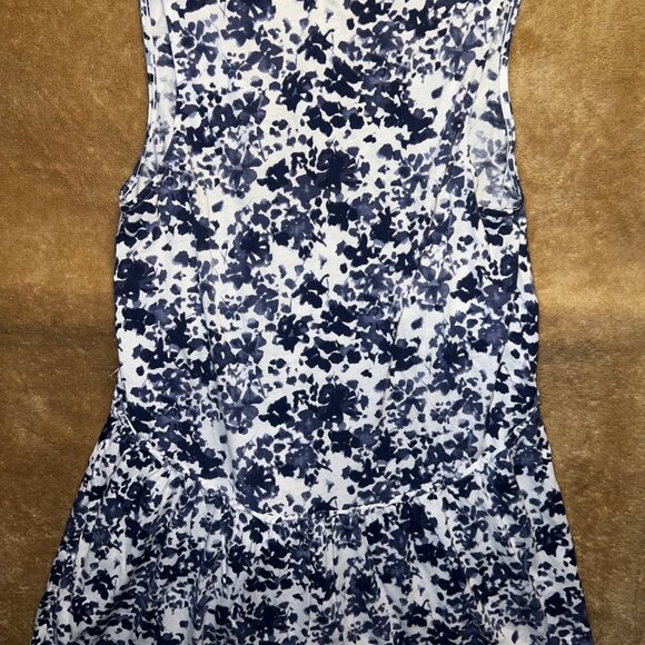 Aerie Small Floral V-Neck Tank‎ Top Blue White C03 - Picture 6 of 6